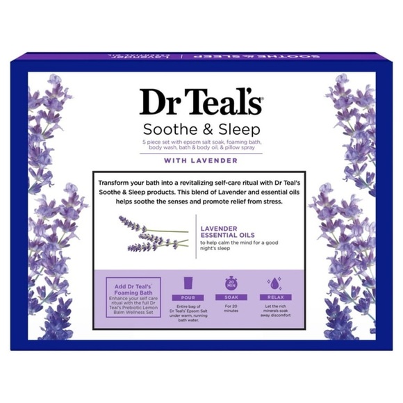 Dr Teal's Soothe & Sleep Bath Gift Set, Lavender Essential Oil, 4 Piece - Picture 2 of 8